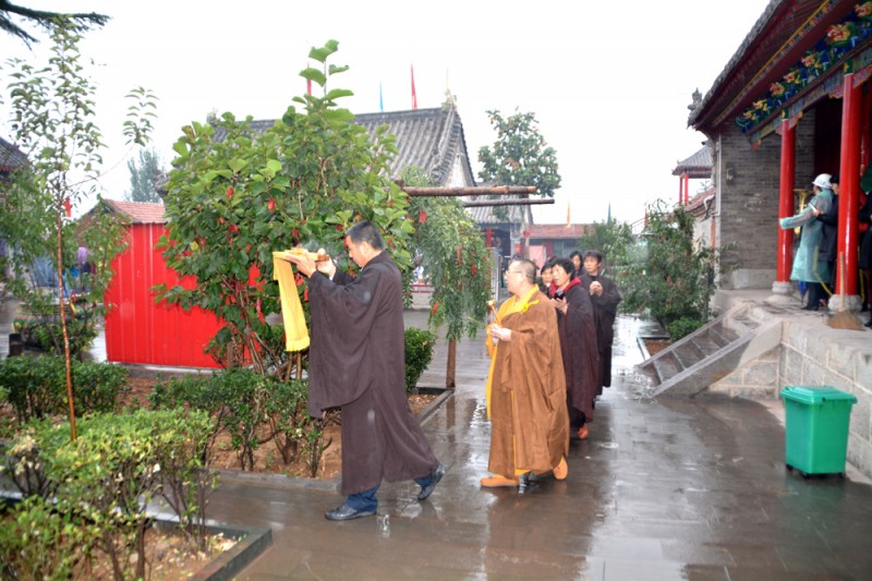 林州慈源寺举行与五台山南台普济寺文化交流碑落成仪式