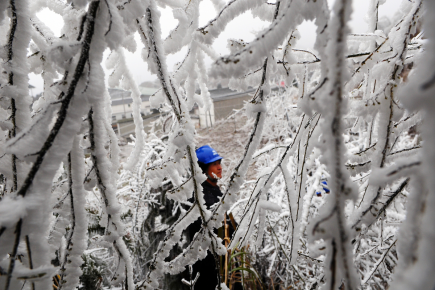 南方电网贵州公司发布低温雨雪冰冻灾害橙色预警