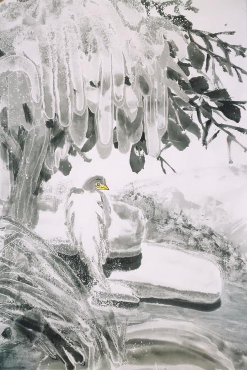 靳荣云冰雪矾墨画与传统国画汇报展