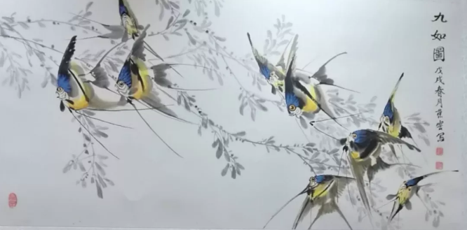 靳荣云冰雪矾墨画与传统国画汇报展