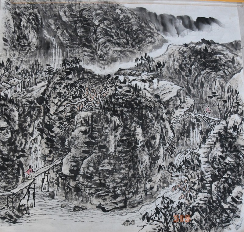 笑难（王建国）山水画欣赏