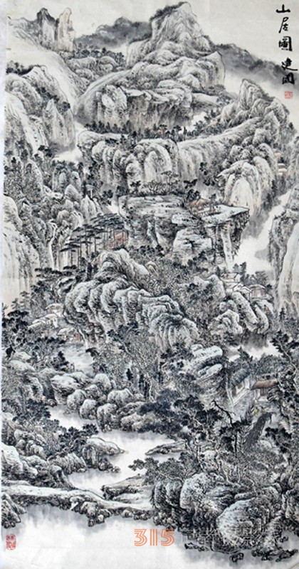 笑难（王建国）山水画欣赏