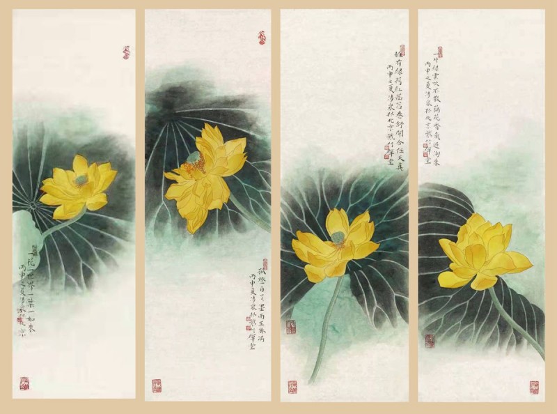 实力派画家林清泉荷花作品欣赏 实力派画家林清泉荷花作品欣赏