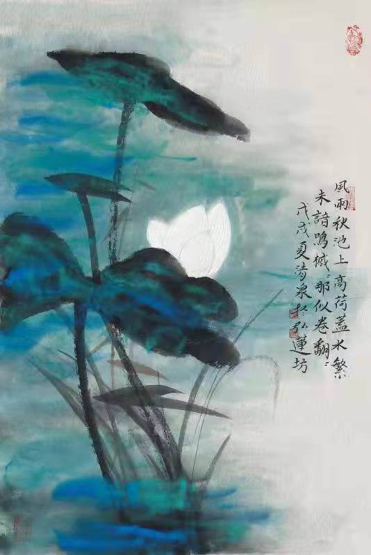 实力派画家林清泉荷花作品欣赏 实力派画家林清泉荷花作品欣赏
