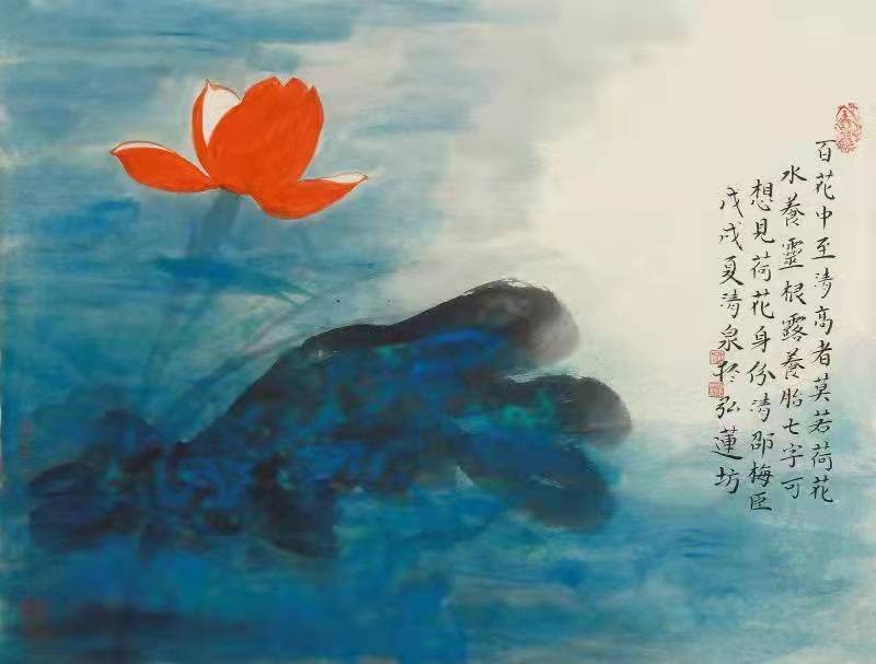 实力派画家林清泉荷花作品欣赏 实力派画家林清泉荷花作品欣赏
