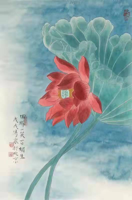 实力派画家林清泉荷花作品欣赏 实力派画家林清泉荷花作品欣赏