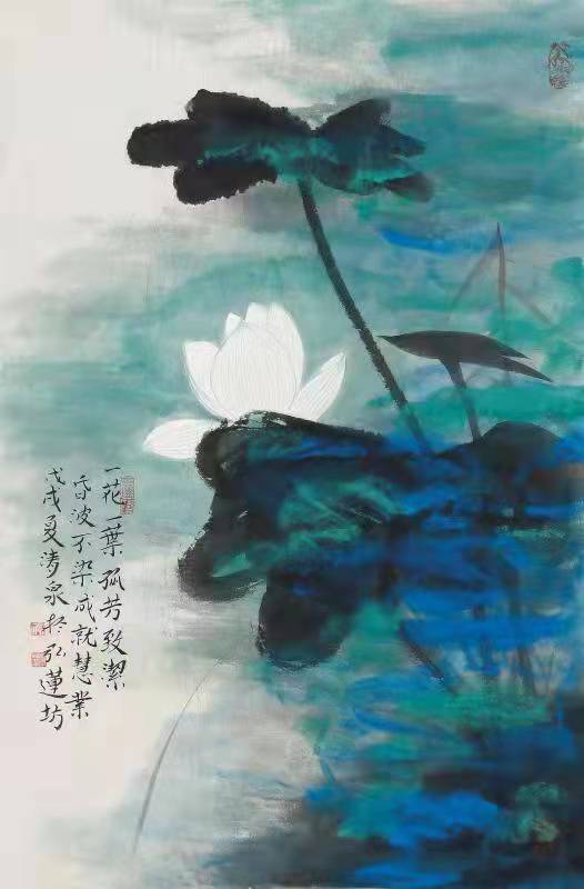 实力派画家林清泉荷花作品欣赏 实力派画家林清泉荷花作品欣赏