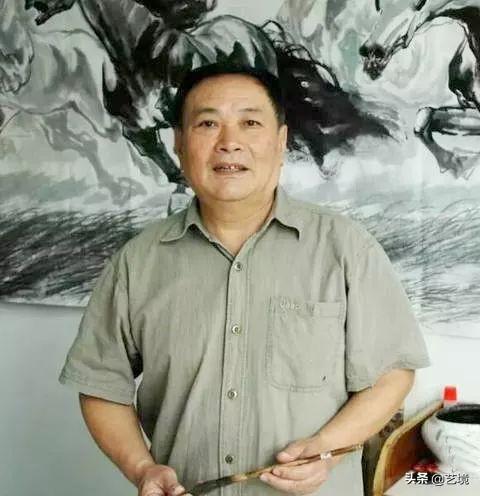 著名画家德凤山中国画蒙古马蒙古人新作品赏析