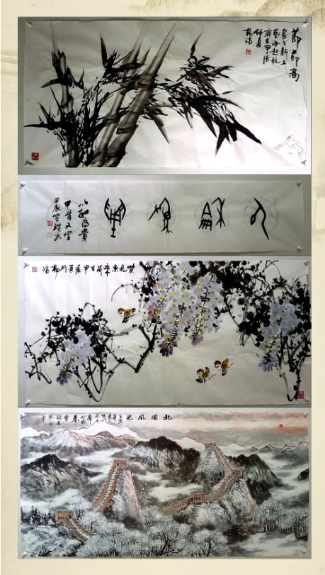 北京乌兰察布企业商会蒙戈书画艺术社举行“八一”书画交流活动