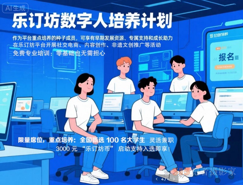 乐订坊数字人平台招兼职讲师/主播